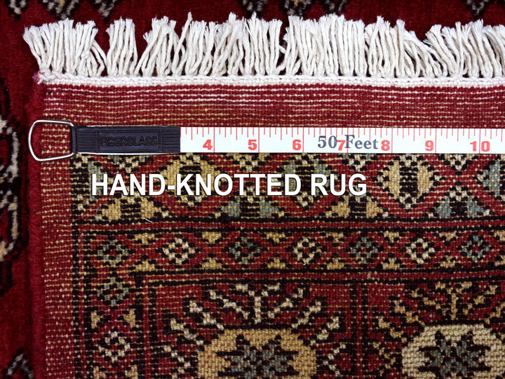 3'0" x 4'5" New Hand Knotted Red Wool Rectangle Oriental Rug - MOA10268798