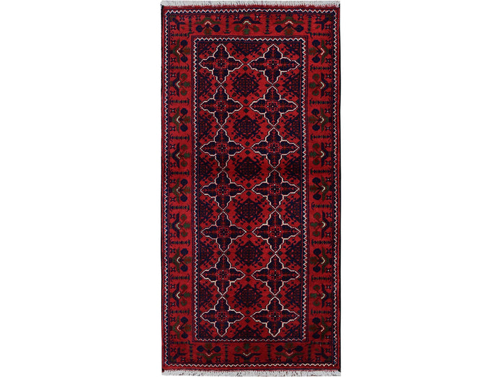 2'3" x 4'8" New Hand Knotted Red Wool Runner Oriental Rug - MOA102687