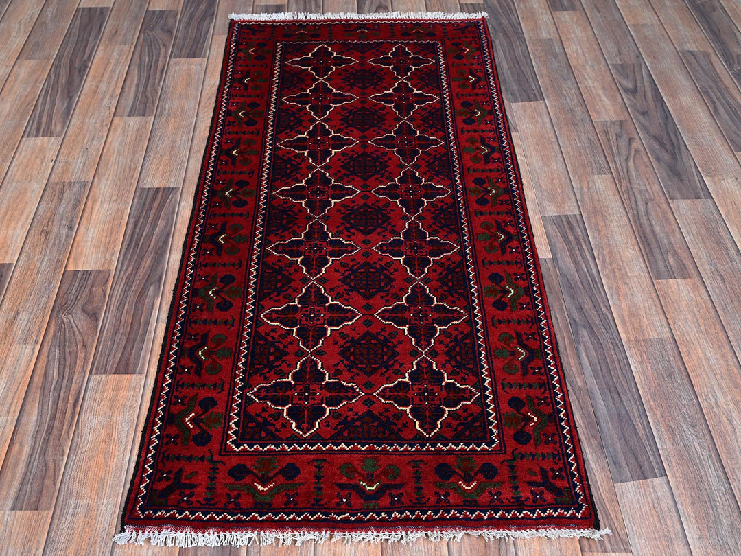 2'3" x 4'8" New Hand Knotted Red Wool Runner Oriental Rug - MOA102687