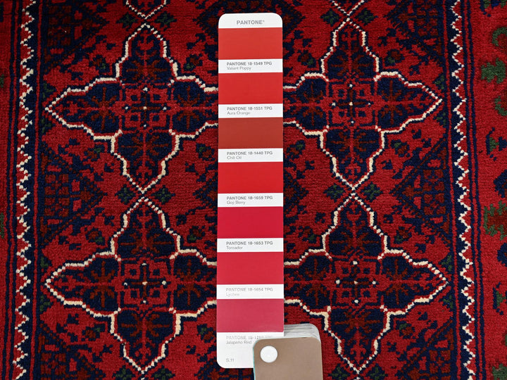 2'3" x 4'8" New Hand Knotted Red Wool Runner Oriental Rug - MOA102687