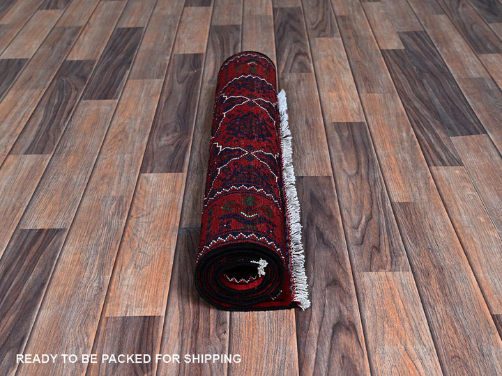 2'3" x 4'8" New Hand Knotted Red Wool Runner Oriental Rug - MOA102687