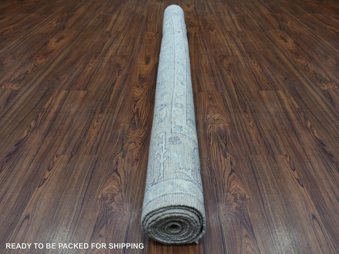 6'1" x 9'7" New Hand Knotted Brown Wool Rectangle Oriental Rug - MOA10268864
