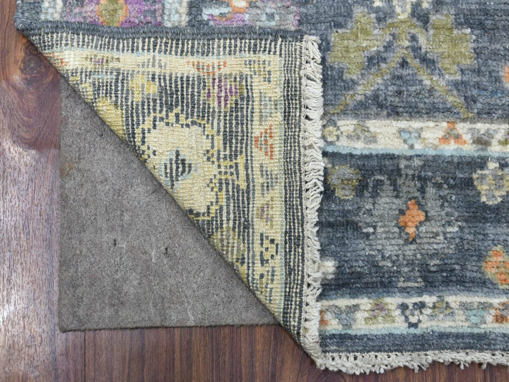 3'3" x 10'0" New Hand Knotted Black Wool Runner Oriental Rug - MOA10268897
