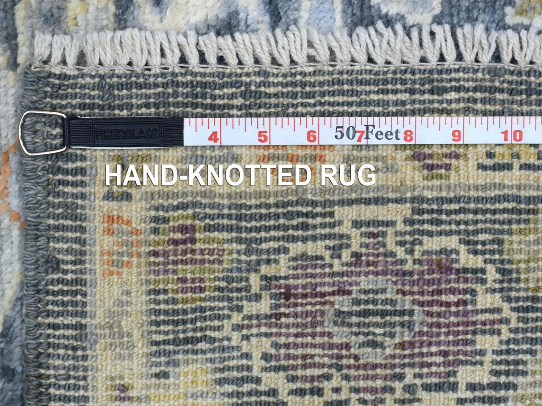 3'3" x 10'0" New Hand Knotted Black Wool Runner Oriental Rug - MOA10268897