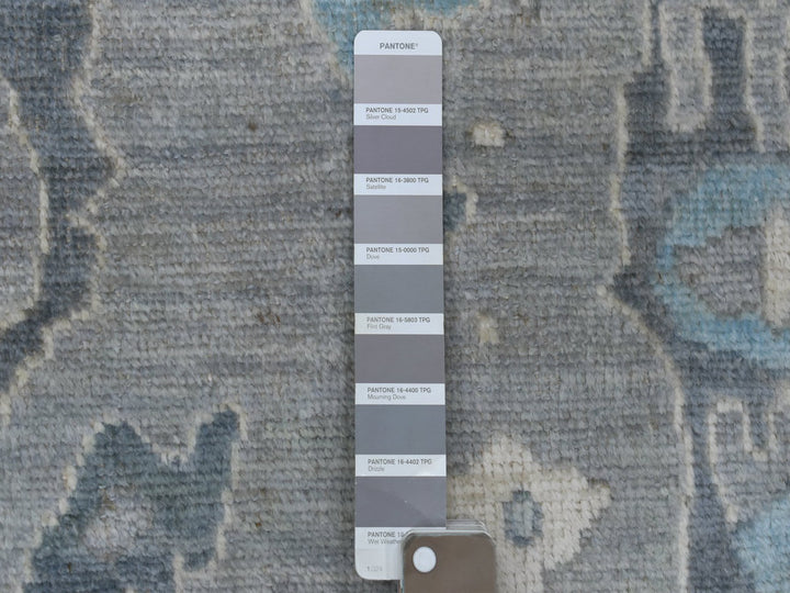 8'0" x 9'10" New Hand Knotted Grey Wool Rectangle Oriental Rug - MOA10268928