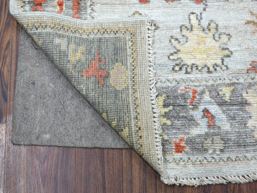 2'9" x 9'5" New Hand Knotted Ivory Wool Runner Oriental Rug - MOA10268982