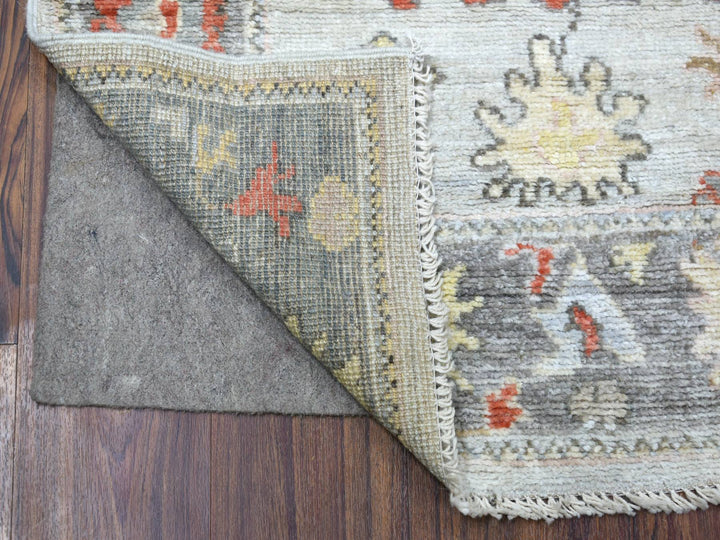2'9" x 9'5" New Hand Knotted Ivory Wool Runner Oriental Rug - MOA10268982