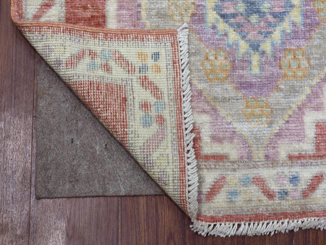 2'10" x 9'6" New Hand Knotted Red Wool Runner Oriental Rug - MOA10268985