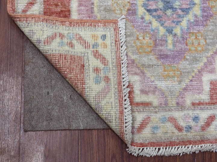2'10" x 9'6" New Hand Knotted Red Wool Runner Oriental Rug - MOA10268985