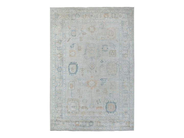 6'0" x 8'9" New Hand Knotted Grey Wool Rectangle Oriental Rug - MOA10269036
