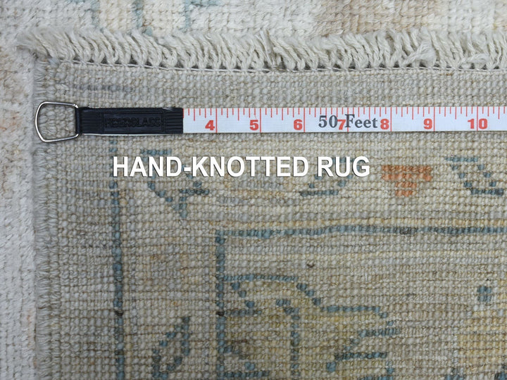 6'0" x 8'9" New Hand Knotted Grey Wool Rectangle Oriental Rug - MOA10269036