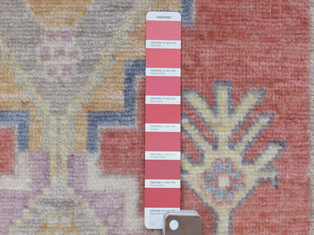 2'9" x 10'5" New Hand Knotted Pink Wool Runner Oriental Rug - MOA10269057