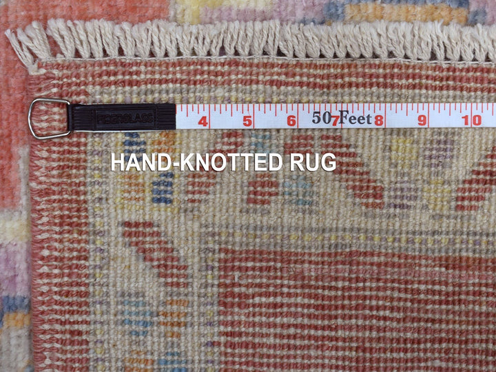 2'9" x 10'5" New Hand Knotted Pink Wool Runner Oriental Rug - MOA10269057
