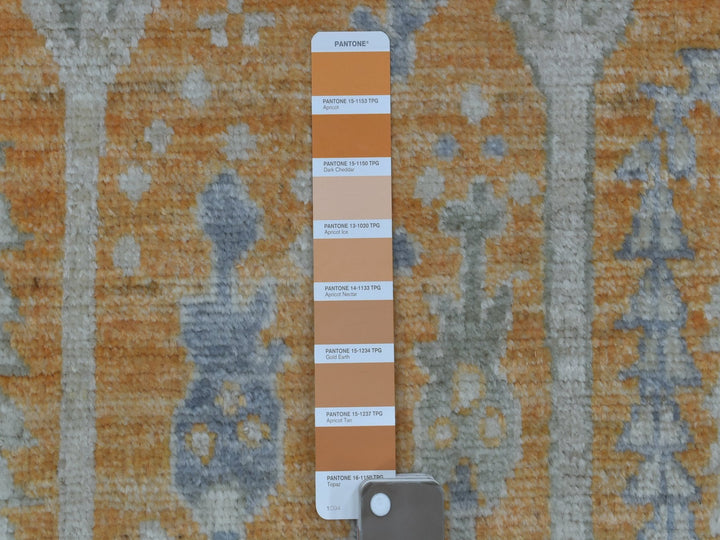 2'8" x 10'0" New Hand Knotted Orange Wool Runner Oriental Rug - MOA10269118