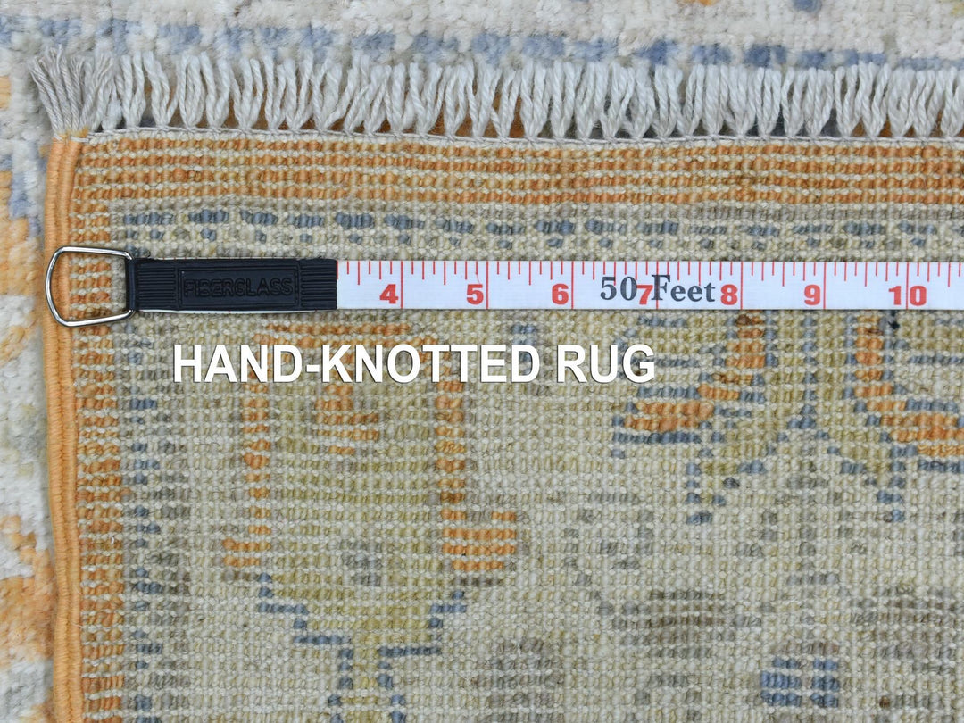 2'8" x 10'0" New Hand Knotted Orange Wool Runner Oriental Rug - MOA10269118