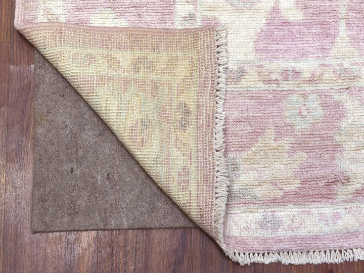 6'1" x 8'8" New Hand Knotted Pink Wool Rectangle Oriental Rug - MOA10269151