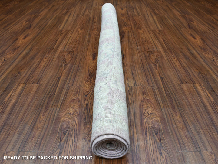 6'1" x 8'8" New Hand Knotted Pink Wool Rectangle Oriental Rug - MOA10269151