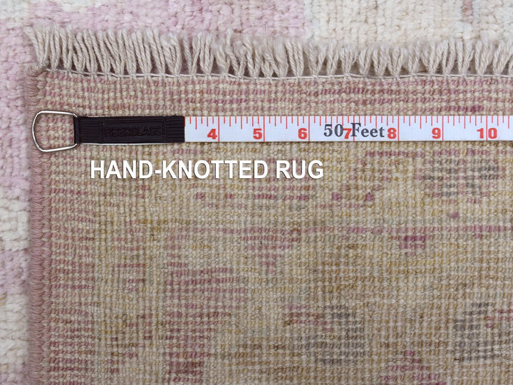6'1" x 8'8" New Hand Knotted Pink Wool Rectangle Oriental Rug - MOA10269151