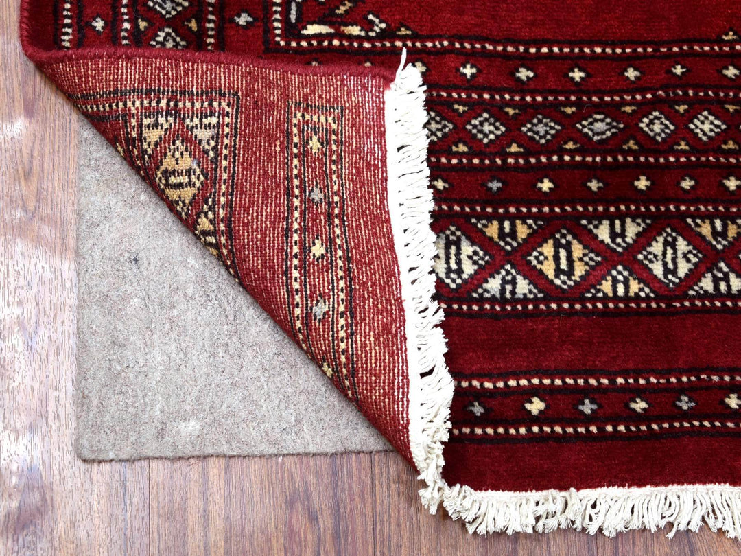 2'6" x 9'1" New Hand Knotted Red Wool Runner Oriental Rug - MOA10269202