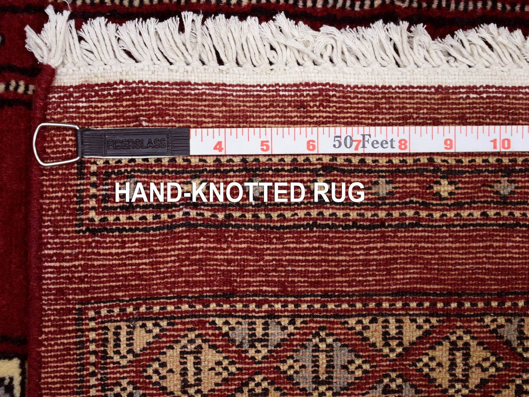 2'6" x 9'1" New Hand Knotted Red Wool Runner Oriental Rug - MOA10269202