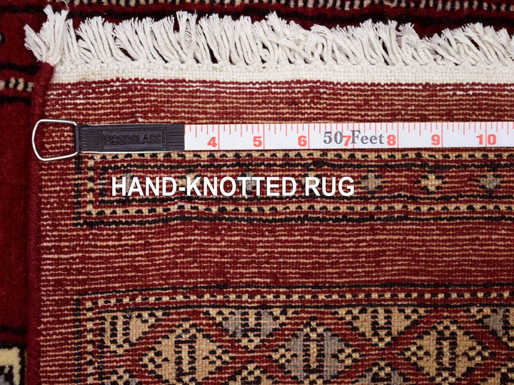 2'6" x 9'1" New Hand Knotted Red Wool Runner Oriental Rug - MOA10269202