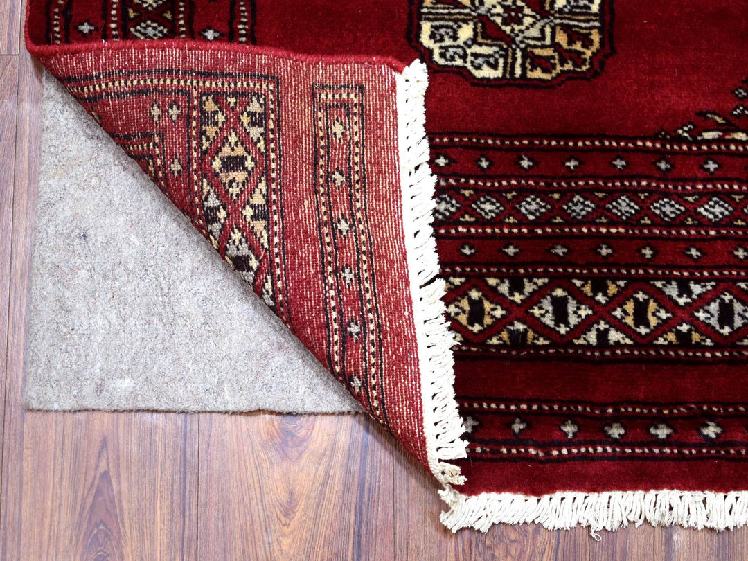 2'6" x 4'0" New Hand Knotted Red Wool Rectangle Oriental Rug - MOA10269208