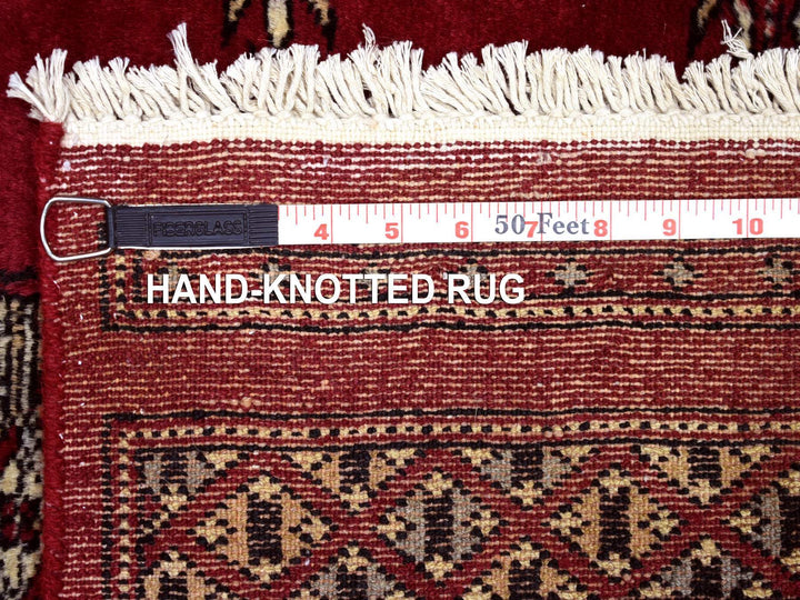 2'6" x 4'0" New Hand Knotted Red Wool Rectangle Oriental Rug - MOA10269208