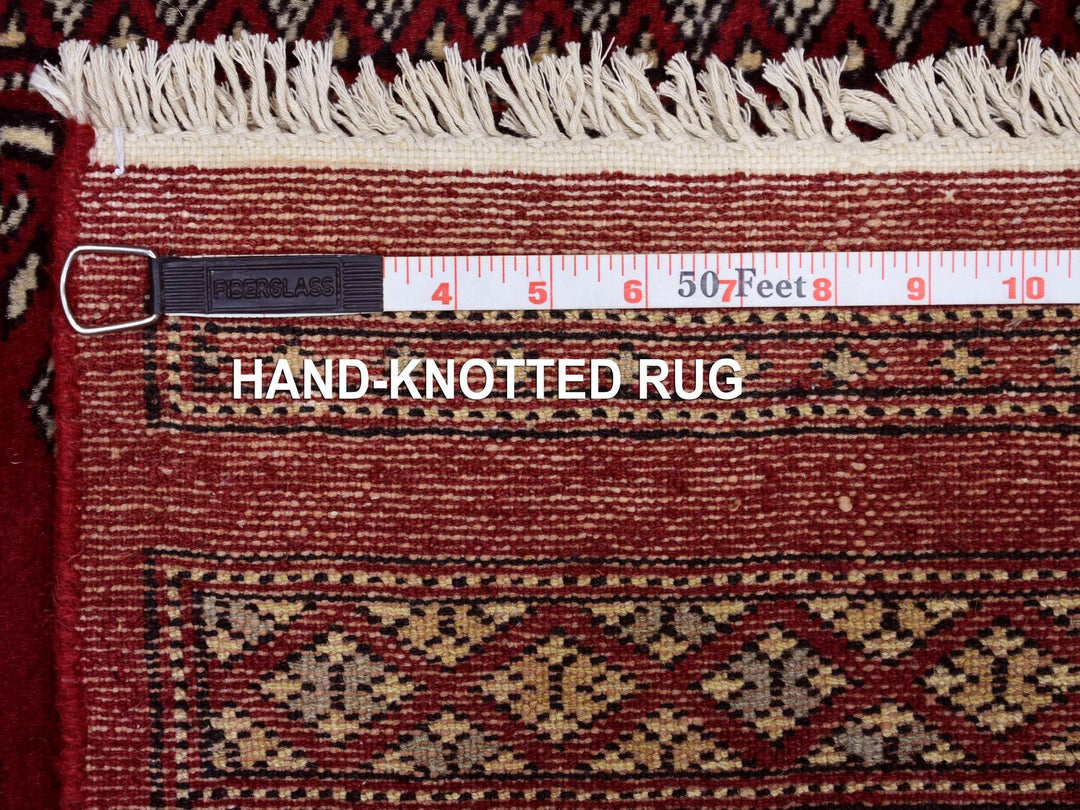 2'6" x 3'9" New Hand Knotted Red Wool Rectangle Oriental Rug - MOA10269209