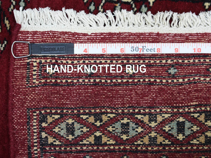 2'7" x 3'9" New Hand Knotted Red Wool Rectangle Oriental Rug - MOA10269214