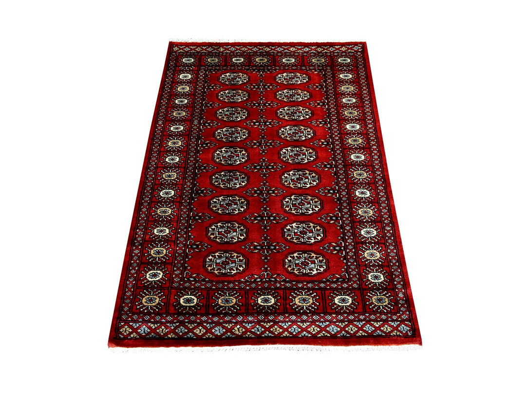 3'0" x 4'9" New Hand Knotted Red Wool Rectangle Oriental Rug - MOA10269225