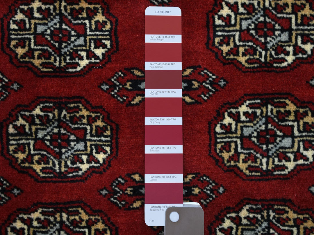3'0" x 4'9" New Hand Knotted Red Wool Rectangle Oriental Rug - MOA10269225