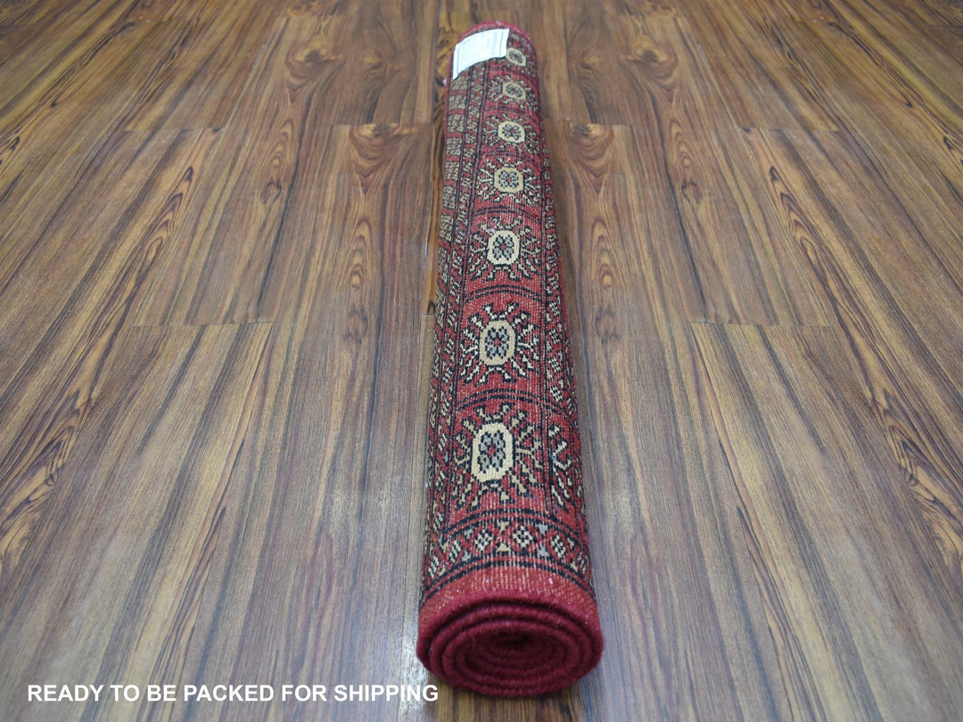 3'0" x 4'9" New Hand Knotted Red Wool Rectangle Oriental Rug - MOA10269225