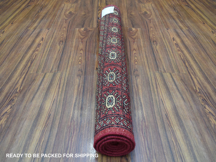3'0" x 4'9" New Hand Knotted Red Wool Rectangle Oriental Rug - MOA10269225