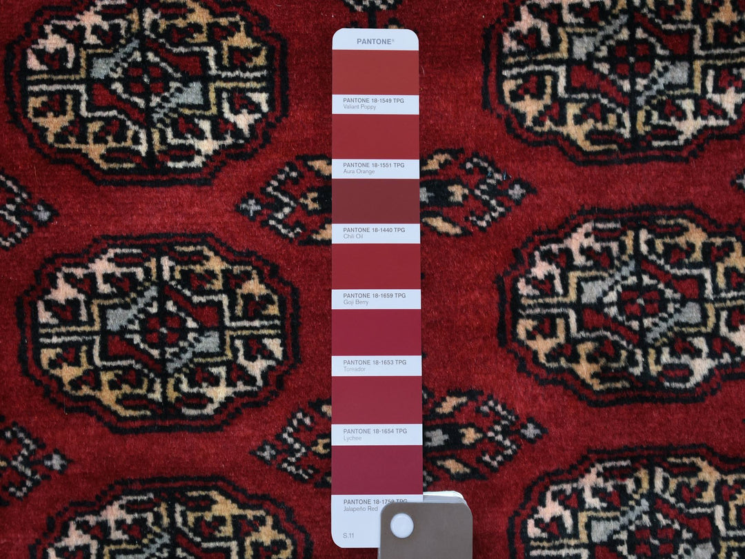 3'0" x 4'10" New Hand Knotted Red Wool Rectangle Oriental Rug - MOA10269227