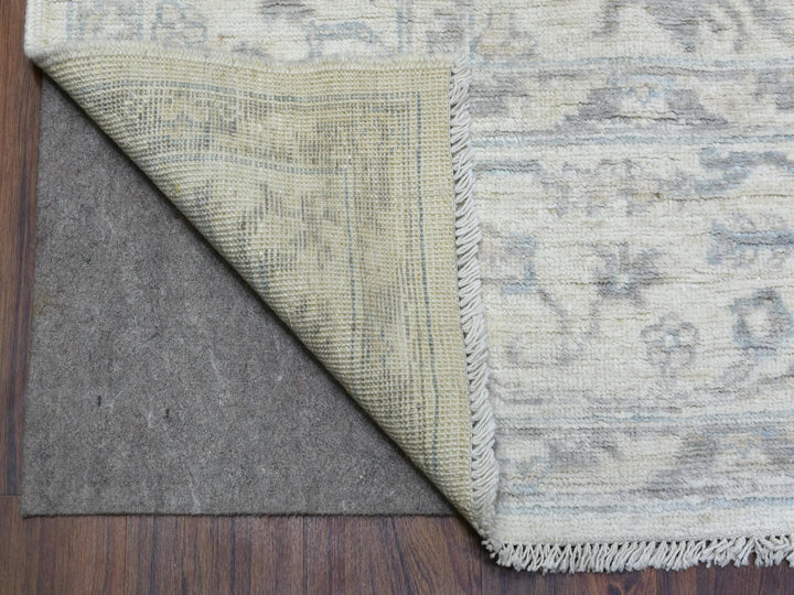 8'1" x 9'7" New Hand Knotted Ivory Wool Rectangle Oriental Rug - MOA10269259