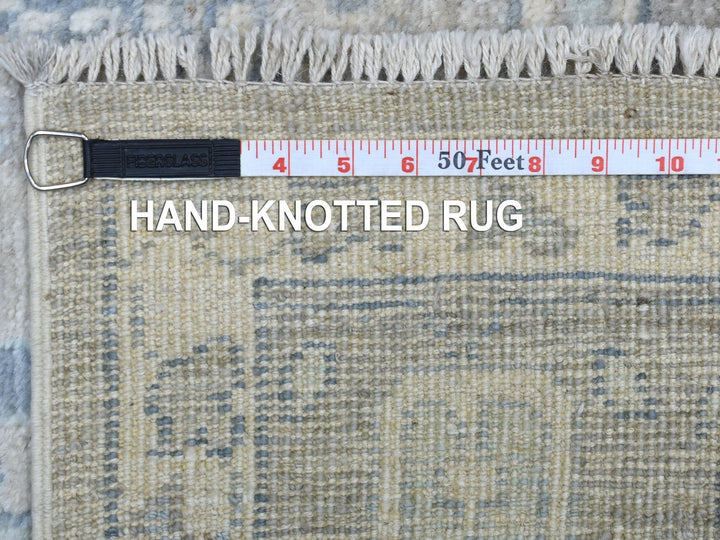 6'0" x 9'2" New Hand Knotted Grey Wool Rectangle Oriental Rug - MOA10269266