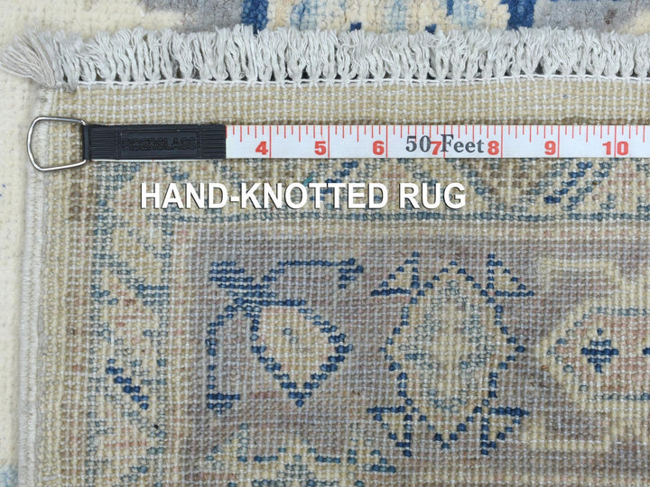 3'9" x 5'9" New Hand Knotted Ivory Wool Rectangle Oriental Rug - MOA10269302