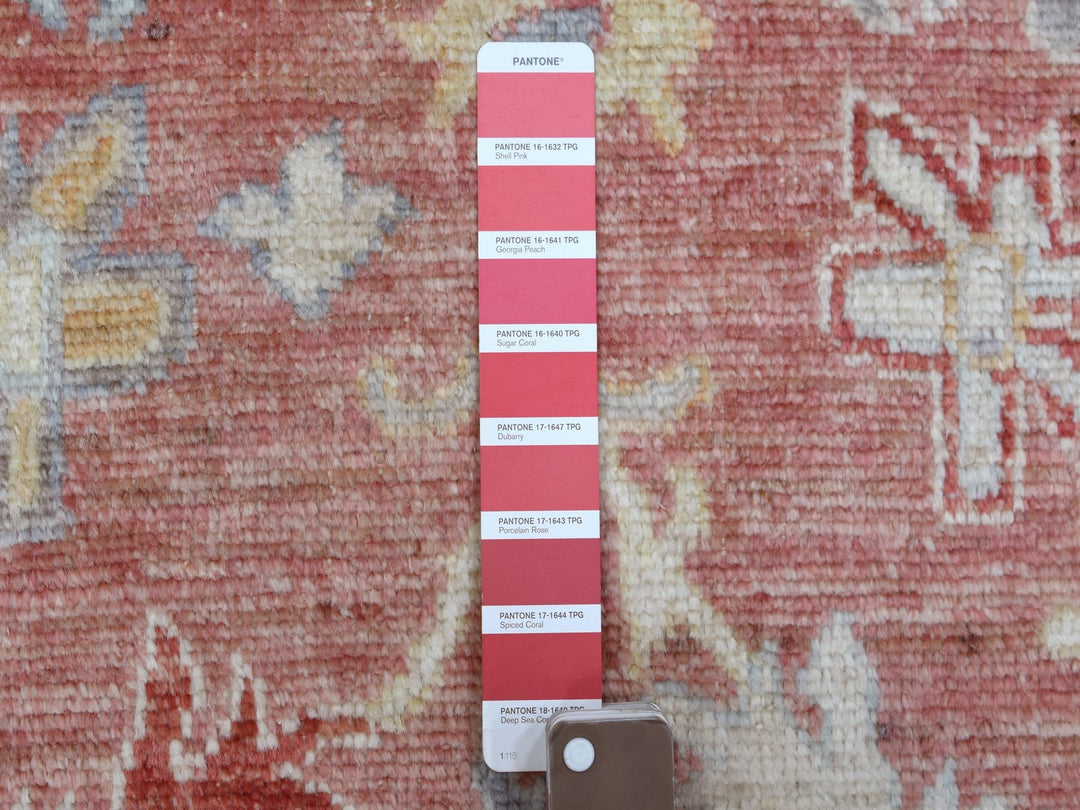 3'0" x 19'9" New Hand Knotted Pink Wool Runner Oriental Rug - MOA10269321