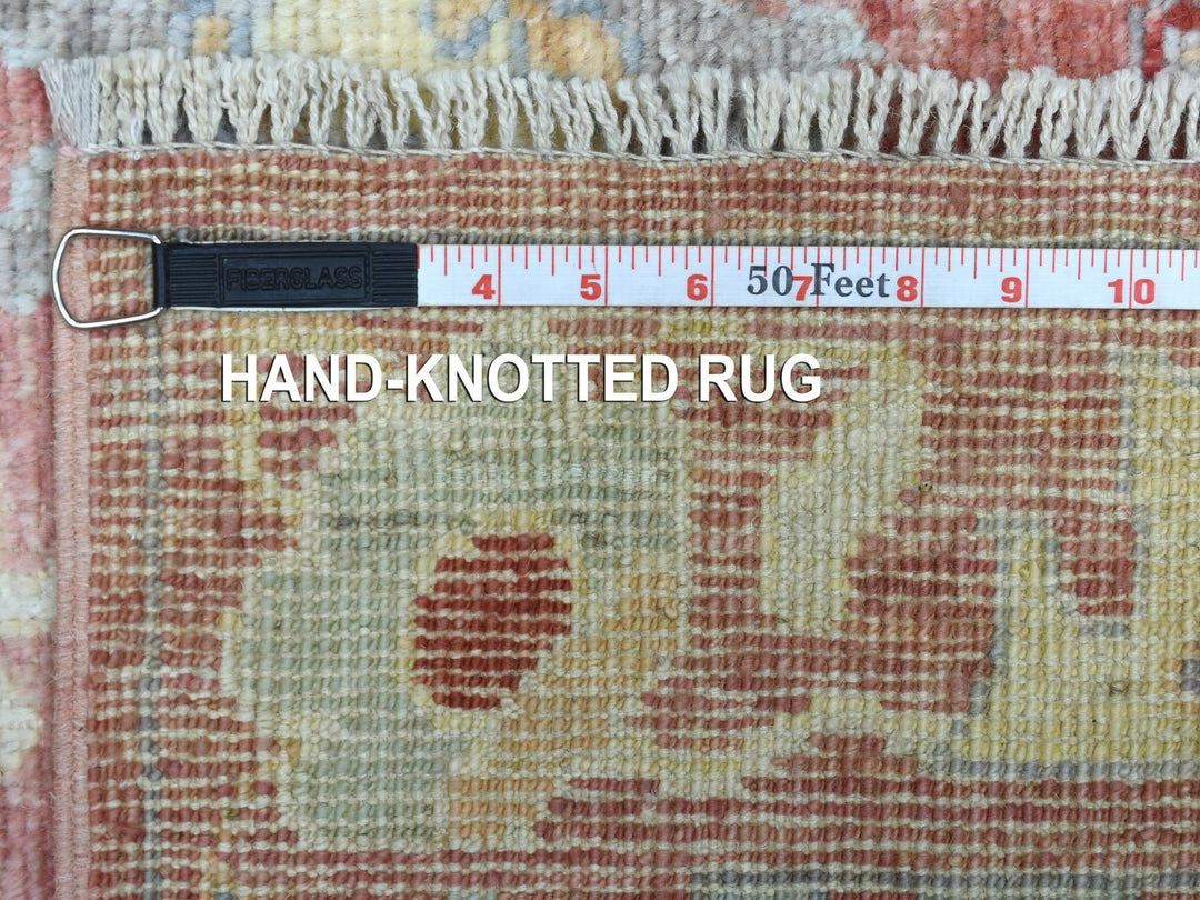 3'0" x 19'9" New Hand Knotted Pink Wool Runner Oriental Rug - MOA10269321