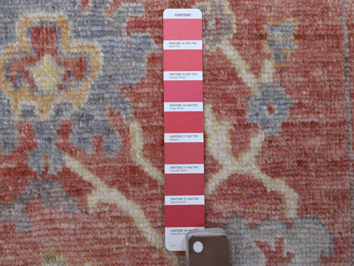 3'1" x 19'8" New Hand Knotted Pink Wool Runner Oriental Rug - MOA10269337