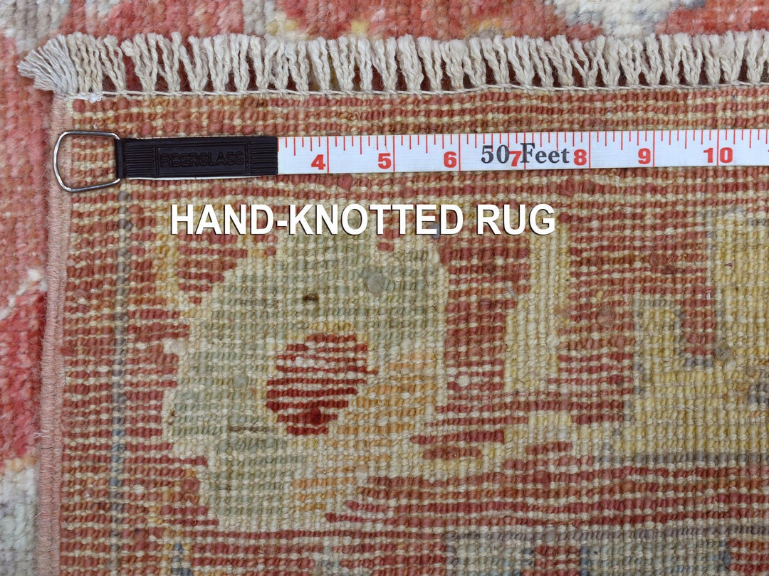 3'1" x 19'8" New Hand Knotted Pink Wool Runner Oriental Rug - MOA10269337