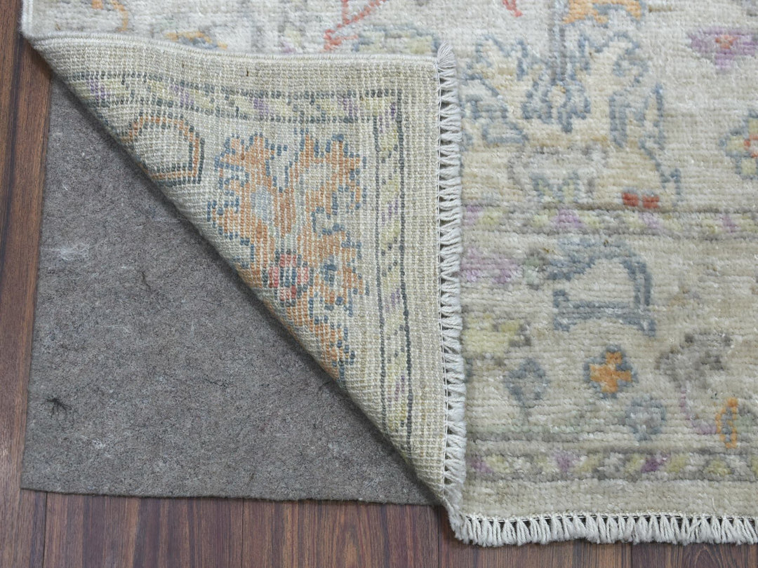 3'0" x 15'10" New Hand Knotted Grey Wool Runner Oriental Rug - MOA10269379