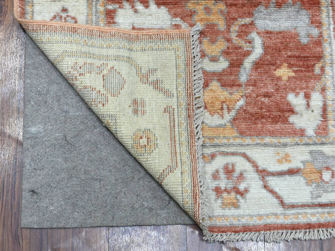 2'8" x 12'0" New Hand Knotted Orange Wool Runner Oriental Rug - MOA10269391