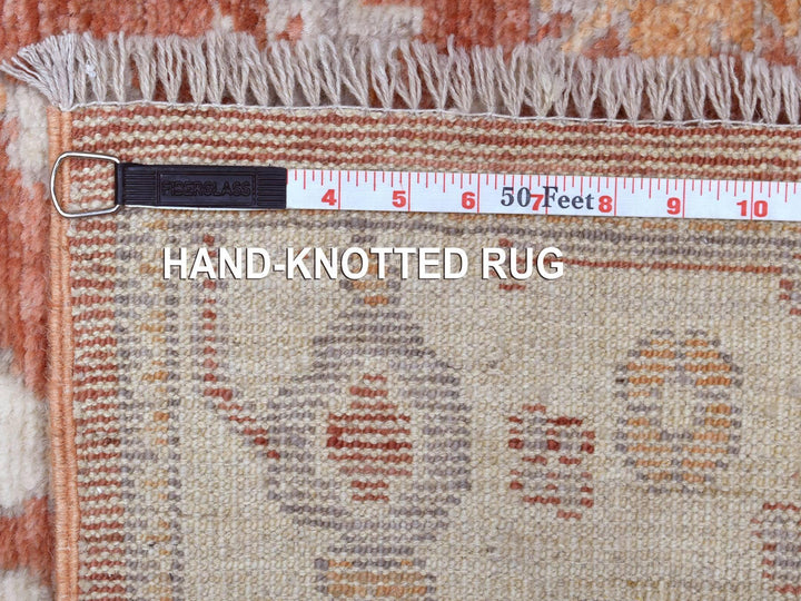 2'8" x 12'0" New Hand Knotted Orange Wool Runner Oriental Rug - MOA10269391