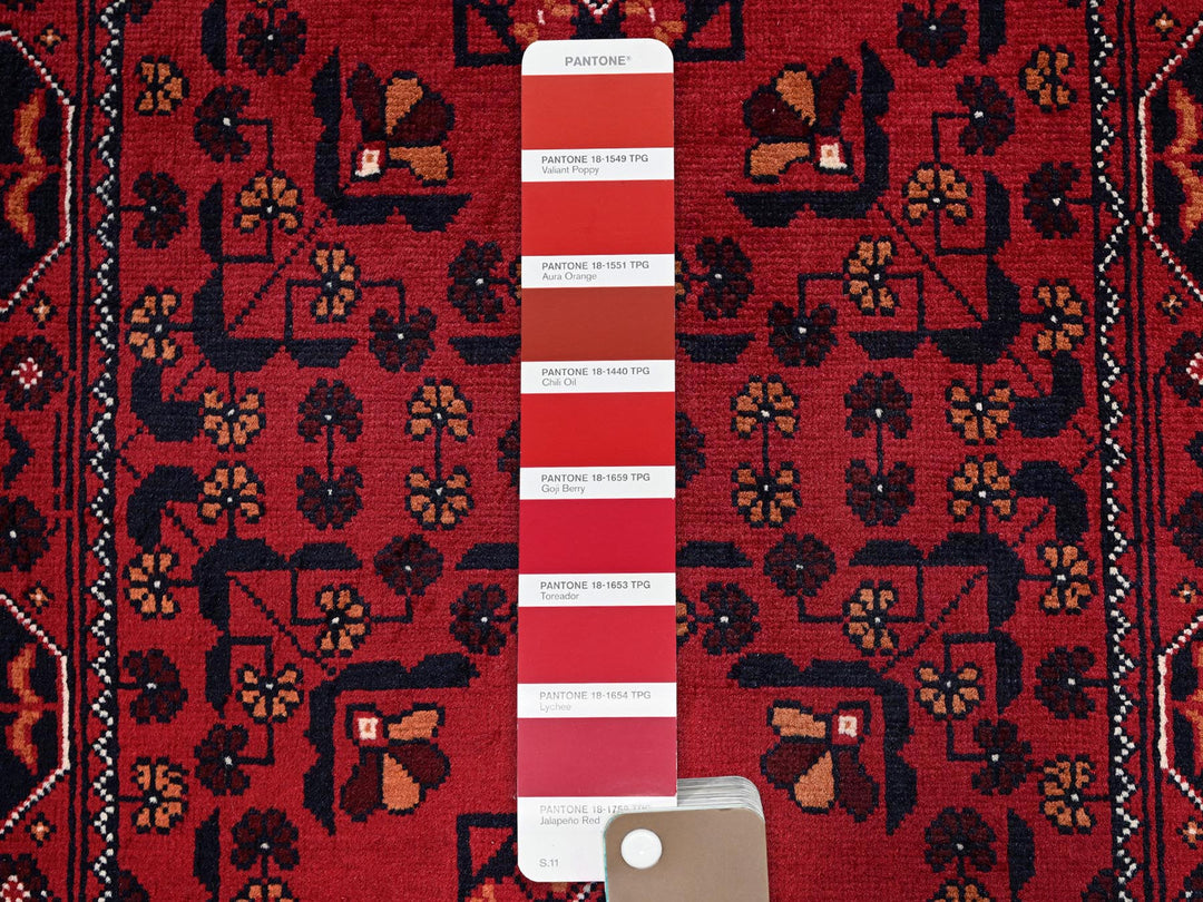 2'3" x 5'4" New Hand Knotted Red Wool Runner Oriental Rug - MOA102693