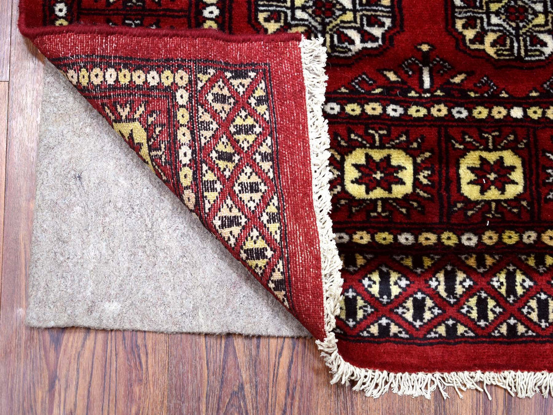 2'6" x 3'10" New Hand Knotted Red Wool Rectangle Oriental Rug - MOA10269441