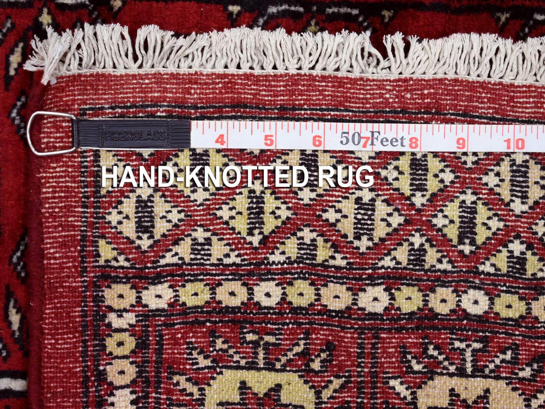 2'6" x 3'10" New Hand Knotted Red Wool Rectangle Oriental Rug - MOA10269441