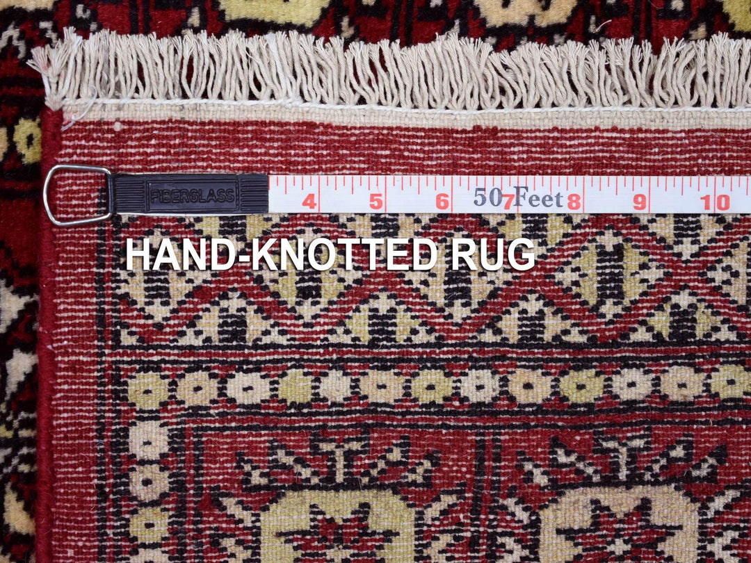 2'6" x 4'2" New Hand Knotted Red Wool Rectangle Oriental Rug - MOA10269443