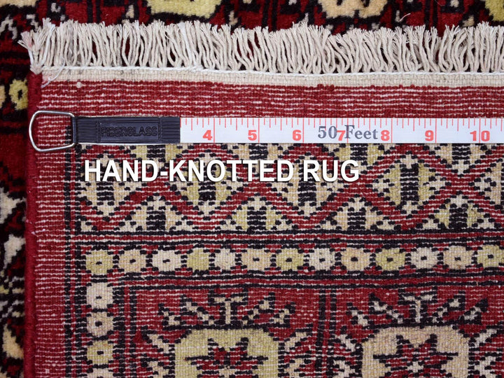 2'6" x 4'2" New Hand Knotted Red Wool Rectangle Oriental Rug - MOA10269443