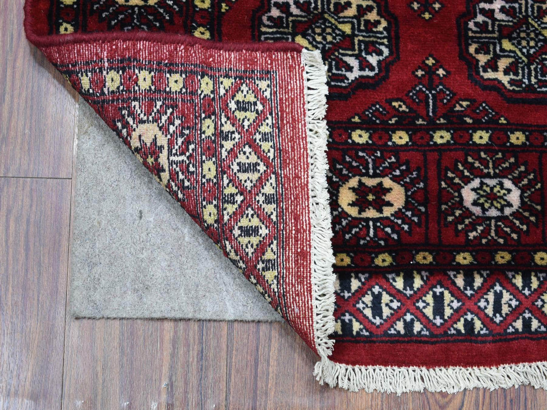 2'6" x 4'3" New Hand Knotted Red Wool Rectangle Oriental Rug - MOA10269447